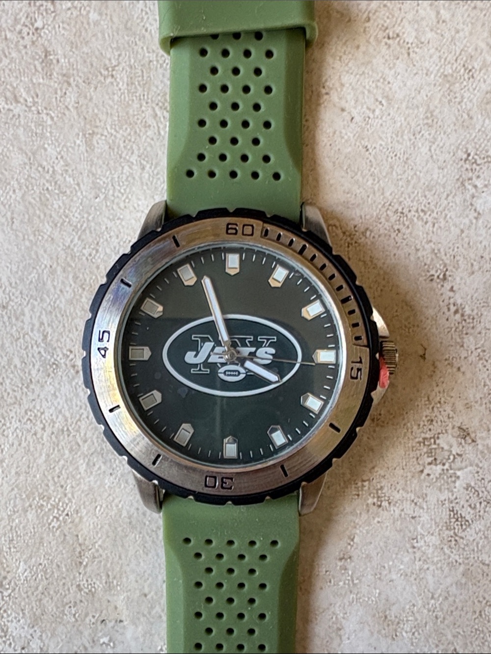 New York Jets Game Time Agent Series Watch - Olive Green Strap